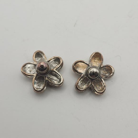 Lot 2 Pairs Earrings Flower Studs + Daisy Plastic Disc Dangle Cottagecore Spring - Picture 7 of 8